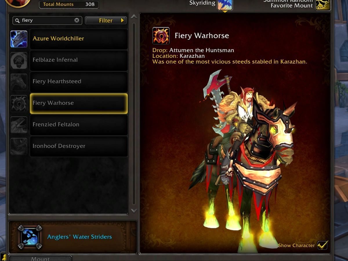 Who doesn't want a mount with felfire hooves? (Image via Blizzard Entertainment)